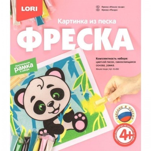 Картина (фреска) из песка Lori "Мишка панда", 7шт.