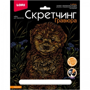 Гравюра Lori "Животные Классика. Мальтипу", с разноцветным эффектом, 18х24см