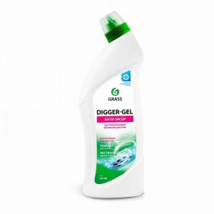 Средство для прочистки труб Grass Digger-Gel, щелочной гель, 750мл, 12шт.